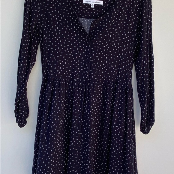 Cupcake and cashmere navy printed dress - ladies xs - Picture 1 of 4